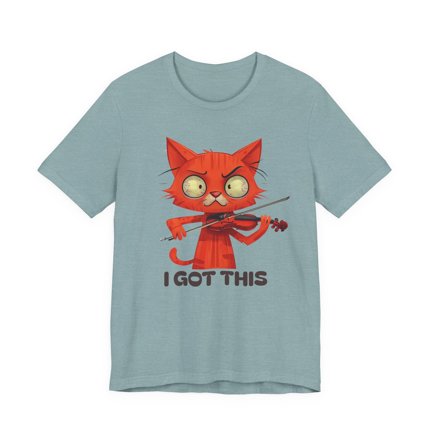 Funky Fiddling Cat Tee - Short Sleeve