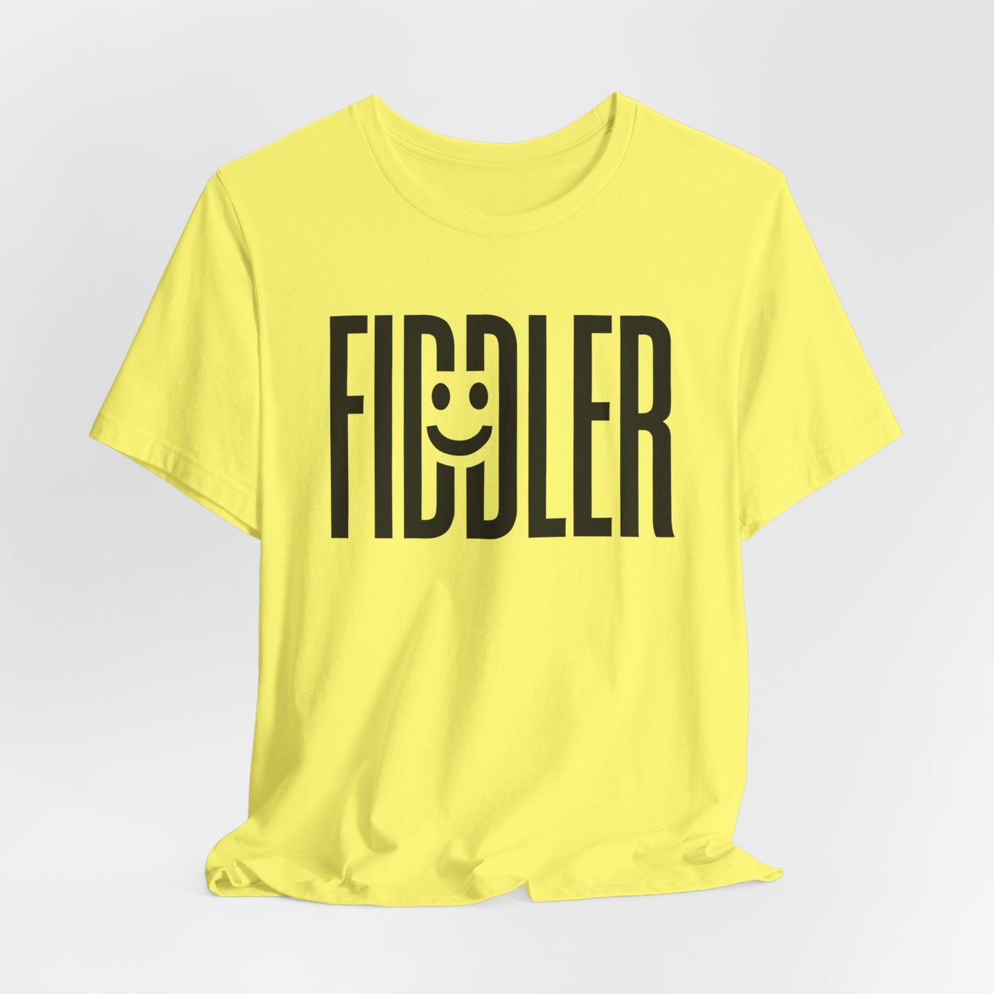 T-Shirt Fiddler word Smiling Face Unisex Jersey Short Sleeve Tee