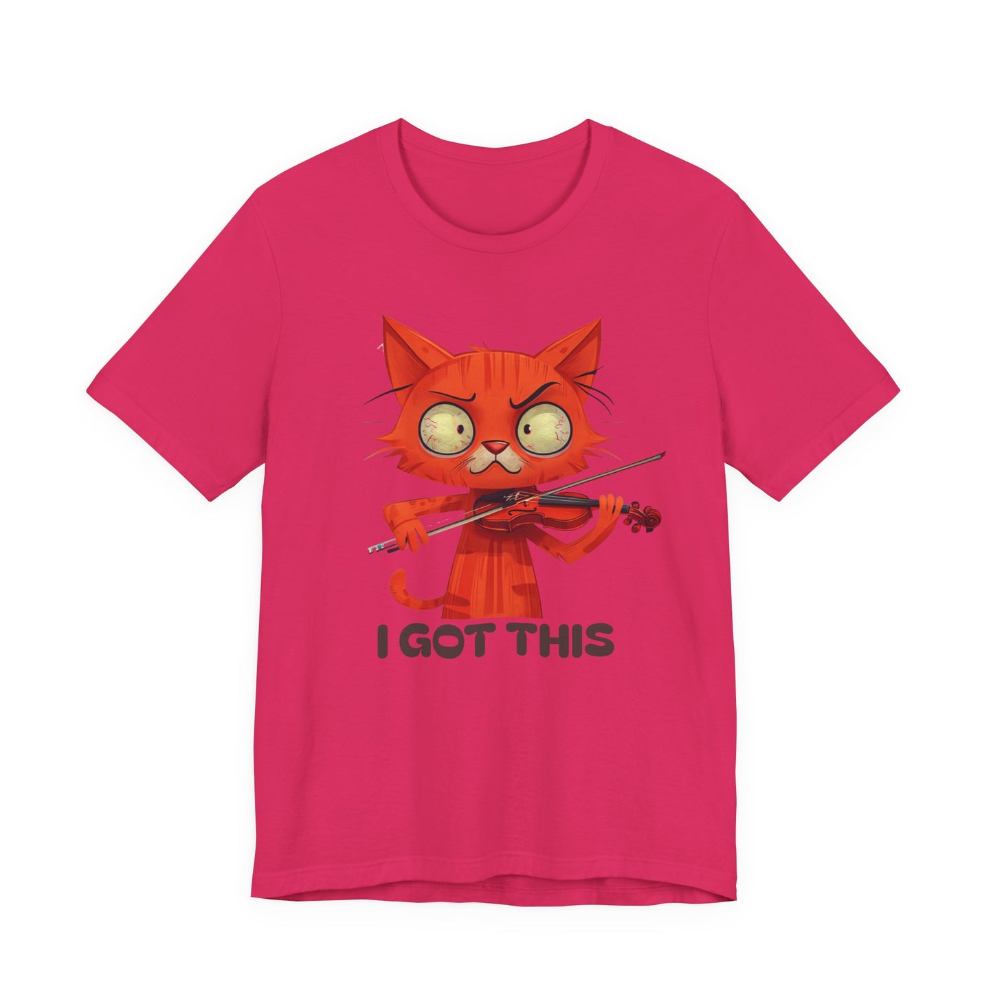 Funky Fiddling Cat Tee - Short Sleeve