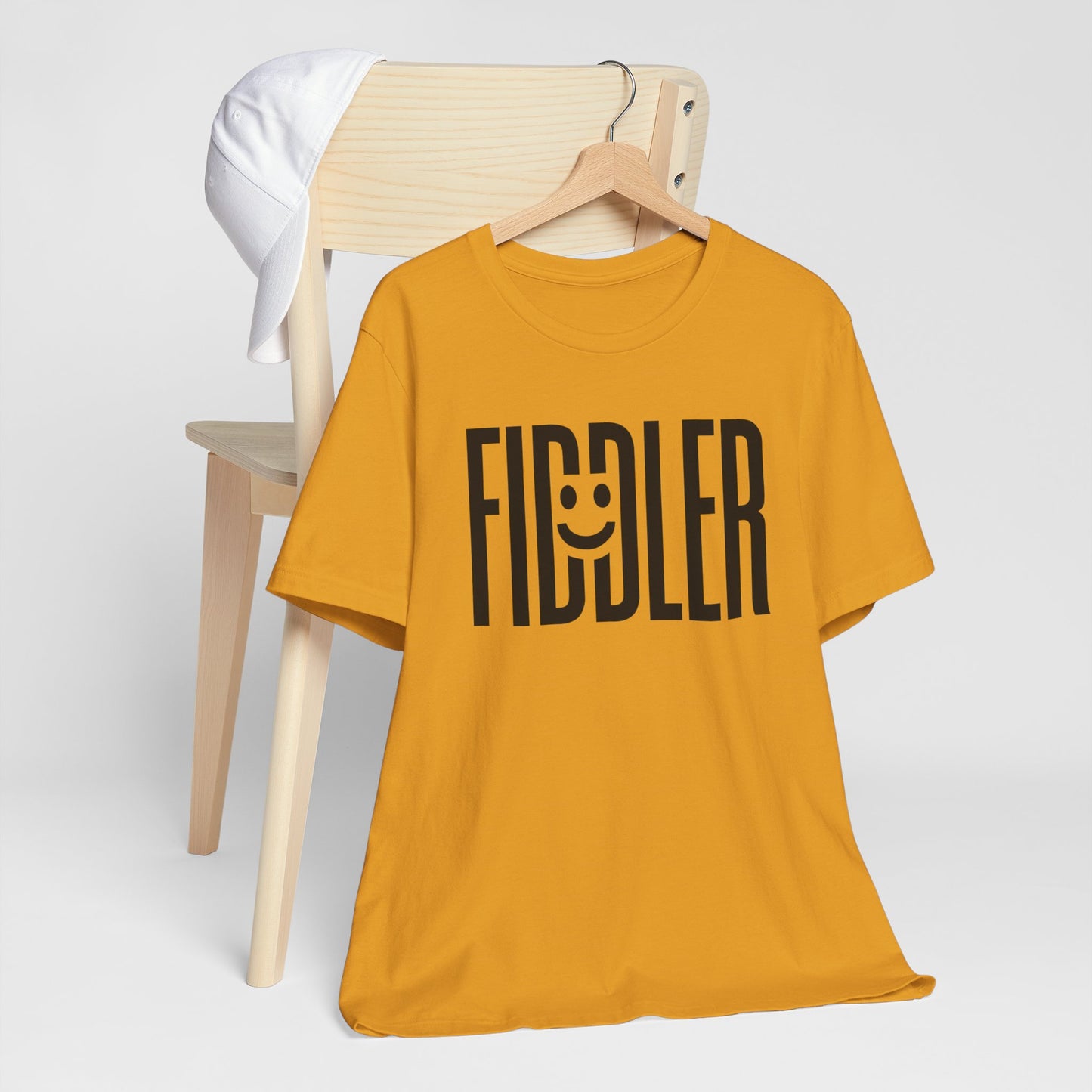 T-Shirt Fiddler word Smiling Face Unisex Jersey Short Sleeve Tee