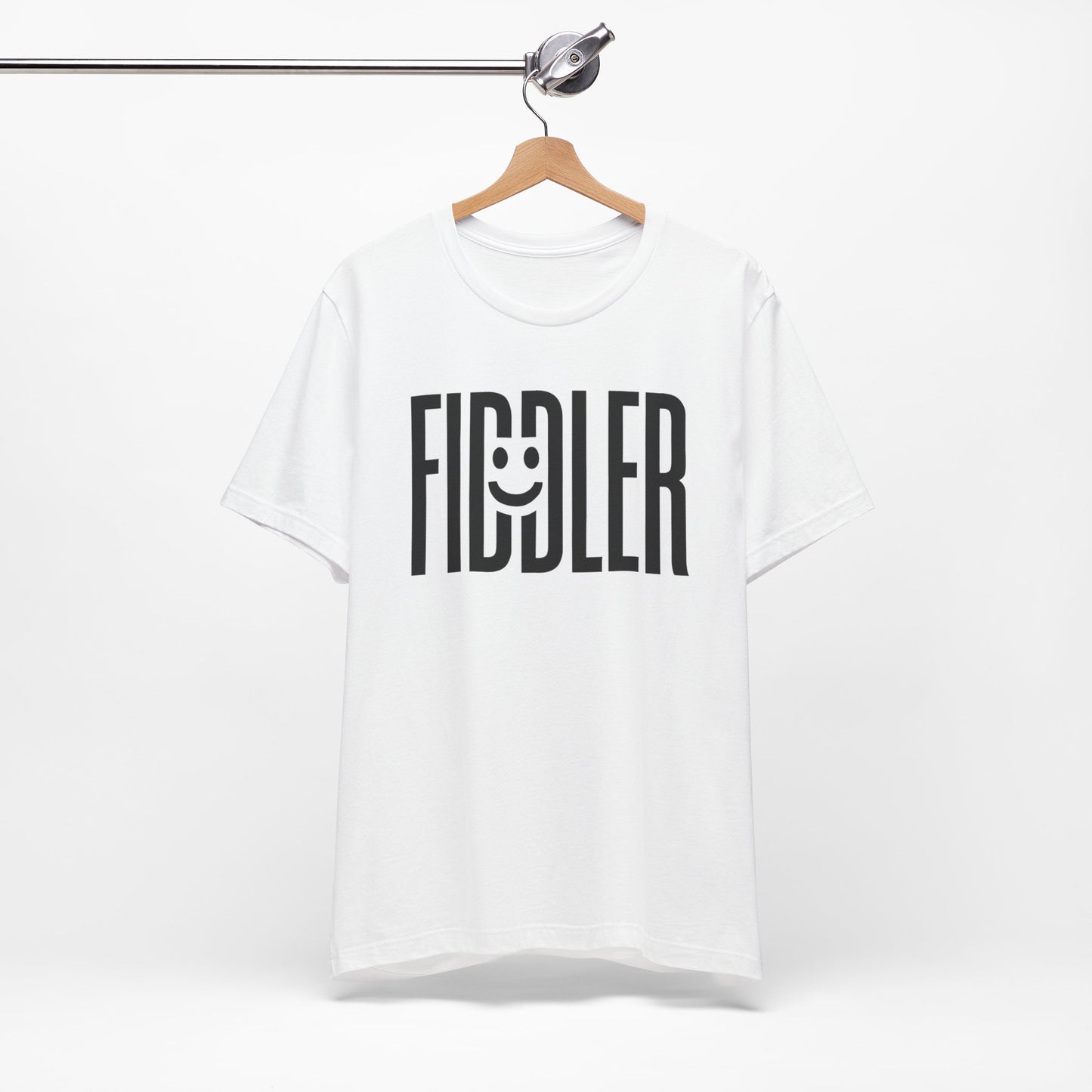 T-Shirt Fiddler word Smiling Face Unisex Jersey Short Sleeve Tee