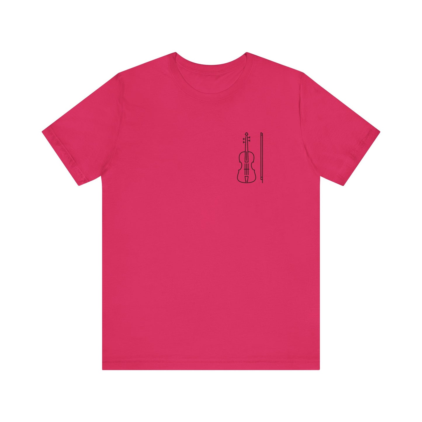 Fiddle and Bow Violin Tee Shirt - Unisex Tee