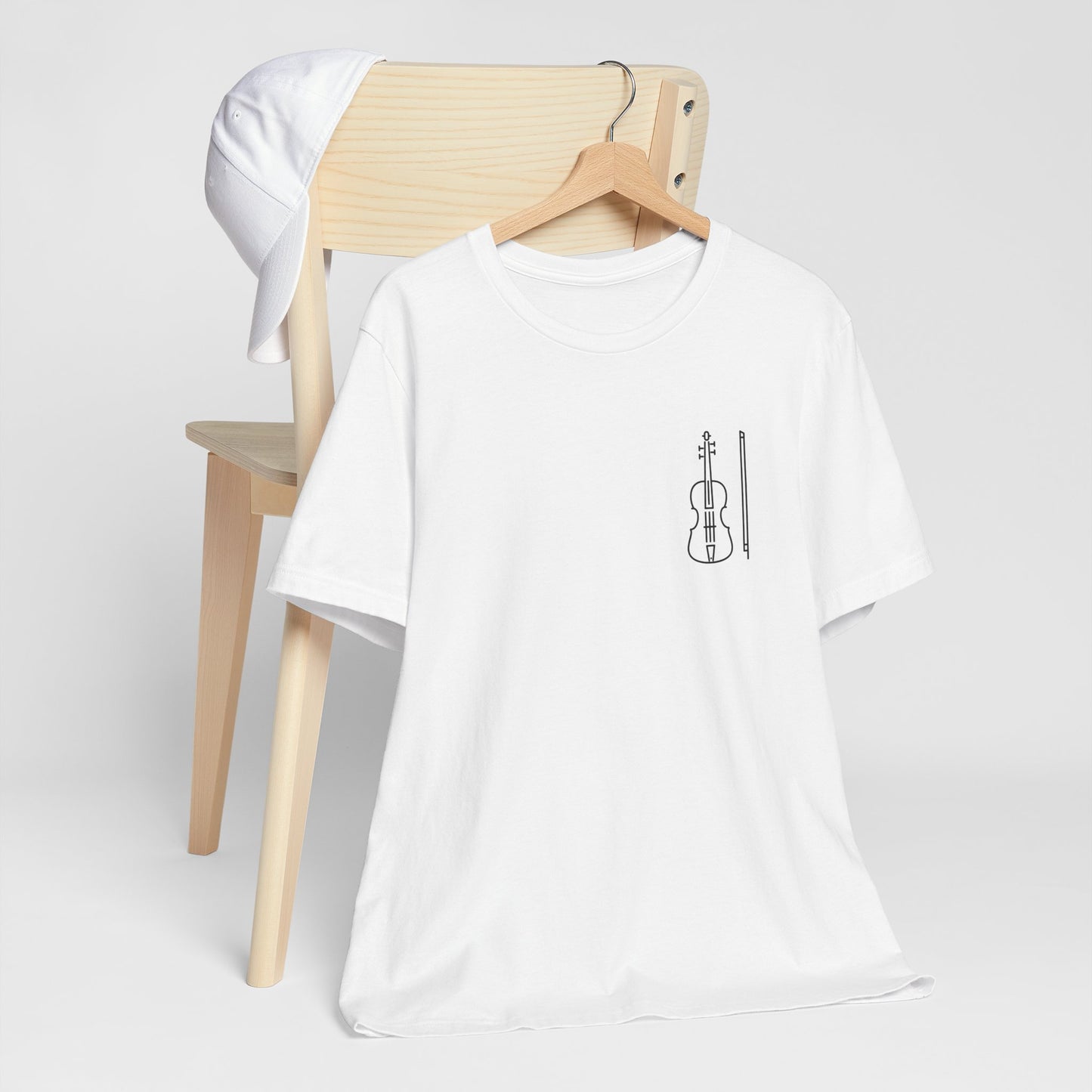 Fiddle and Bow Violin Tee Shirt - Unisex Tee