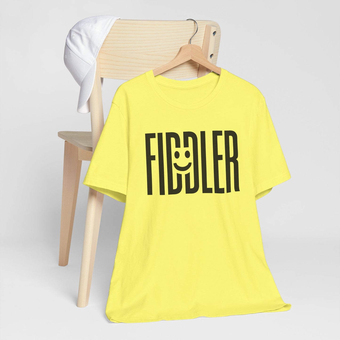 T-Shirt Fiddler word Smiling Face Unisex Jersey Short Sleeve Tee