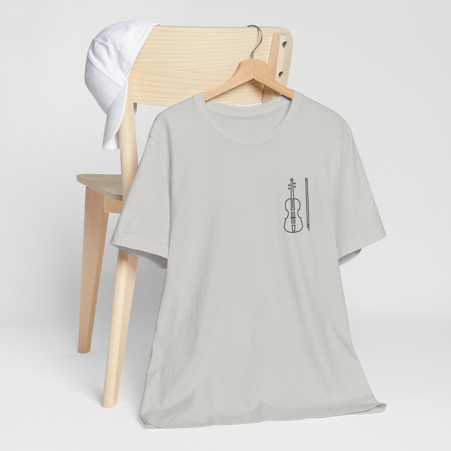 Fiddle and Bow Violin Tee Shirt - Unisex Tee