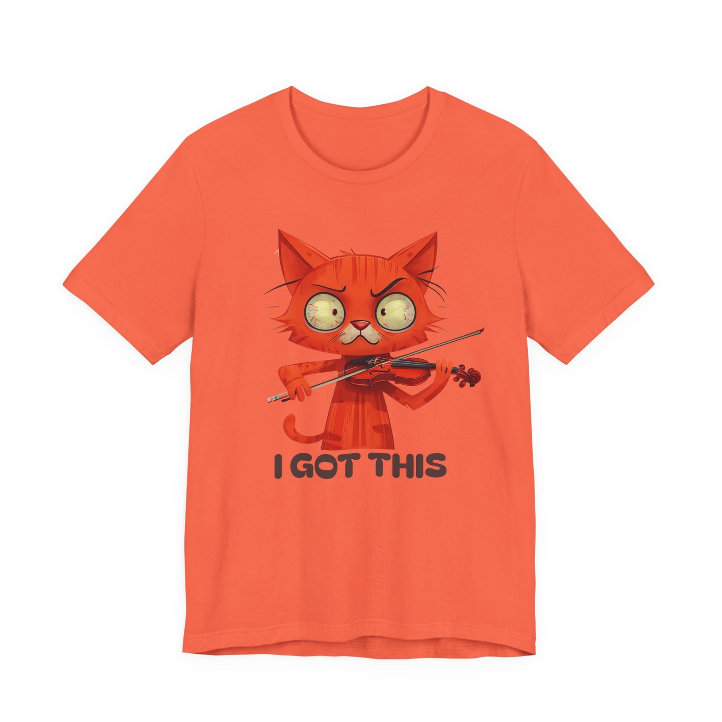 Funky Fiddling Cat Tee - Short Sleeve