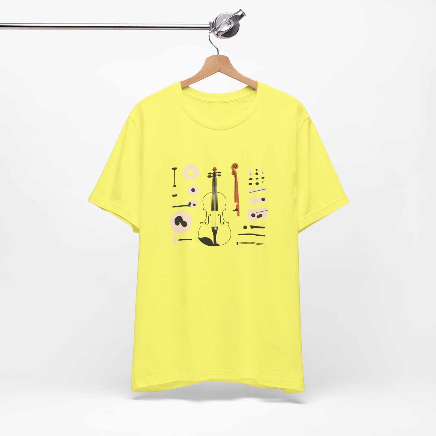 Unisex Tee Violin Fiddle Parts Design Shirt