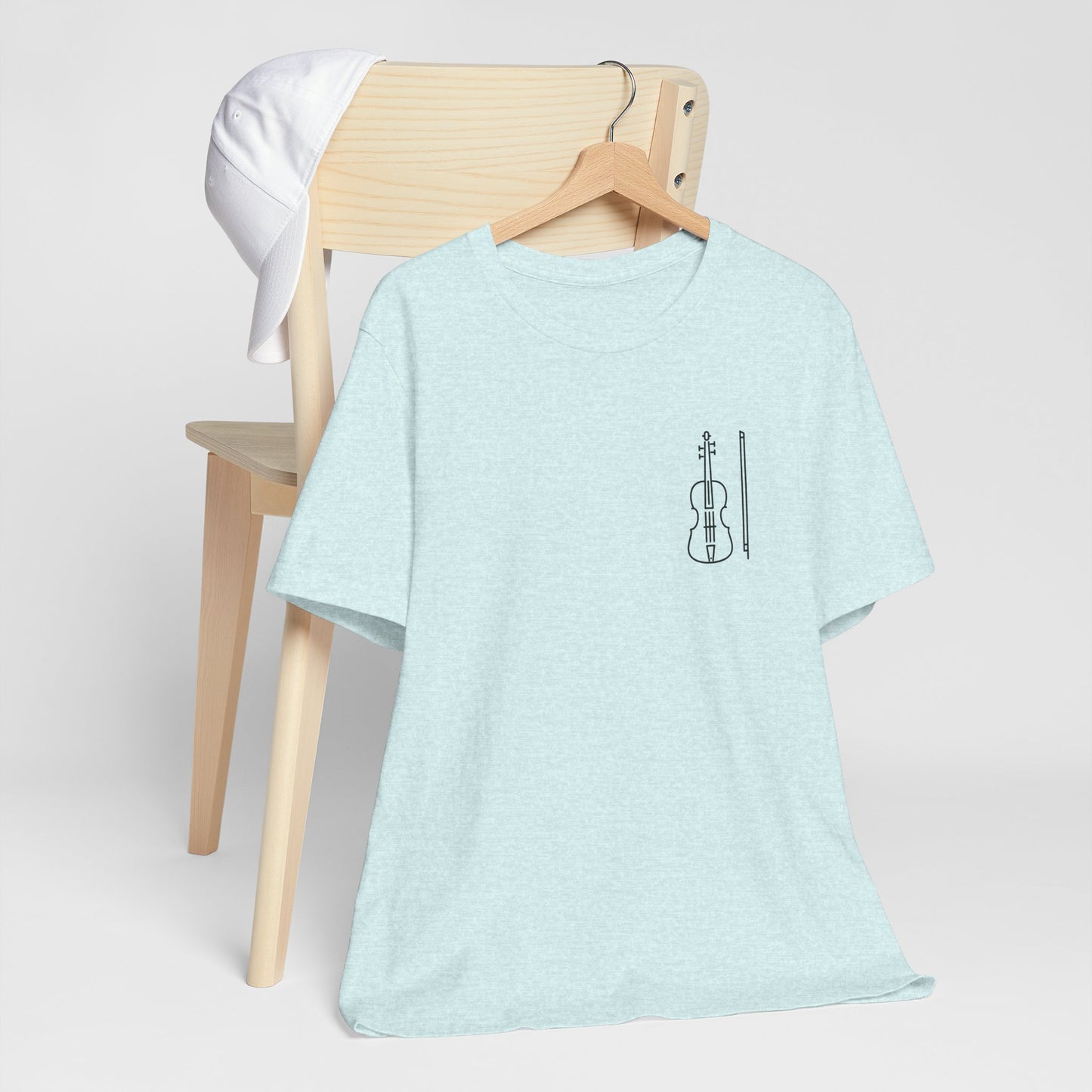Fiddle and Bow Violin Tee Shirt - Unisex Tee
