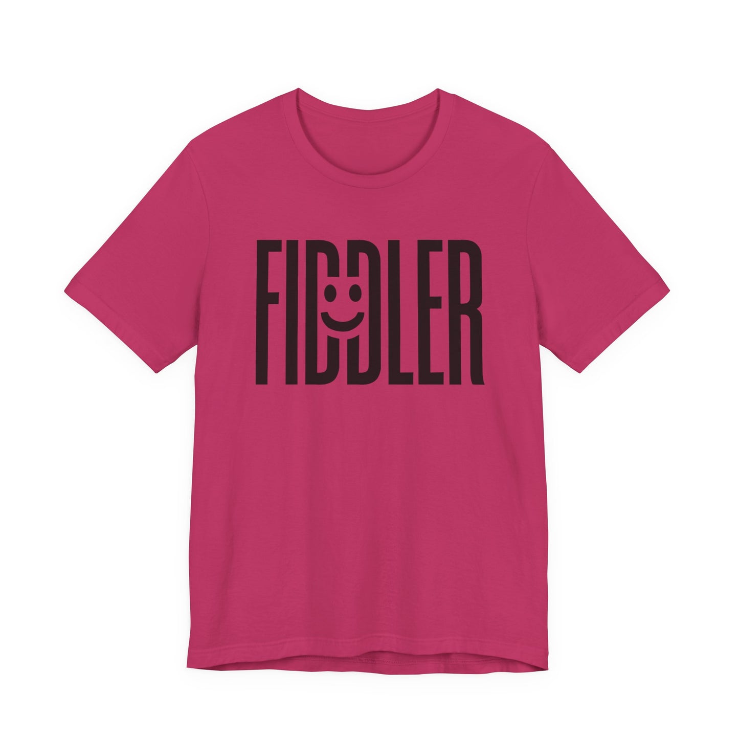 T-Shirt Fiddler word Smiling Face Unisex Jersey Short Sleeve Tee