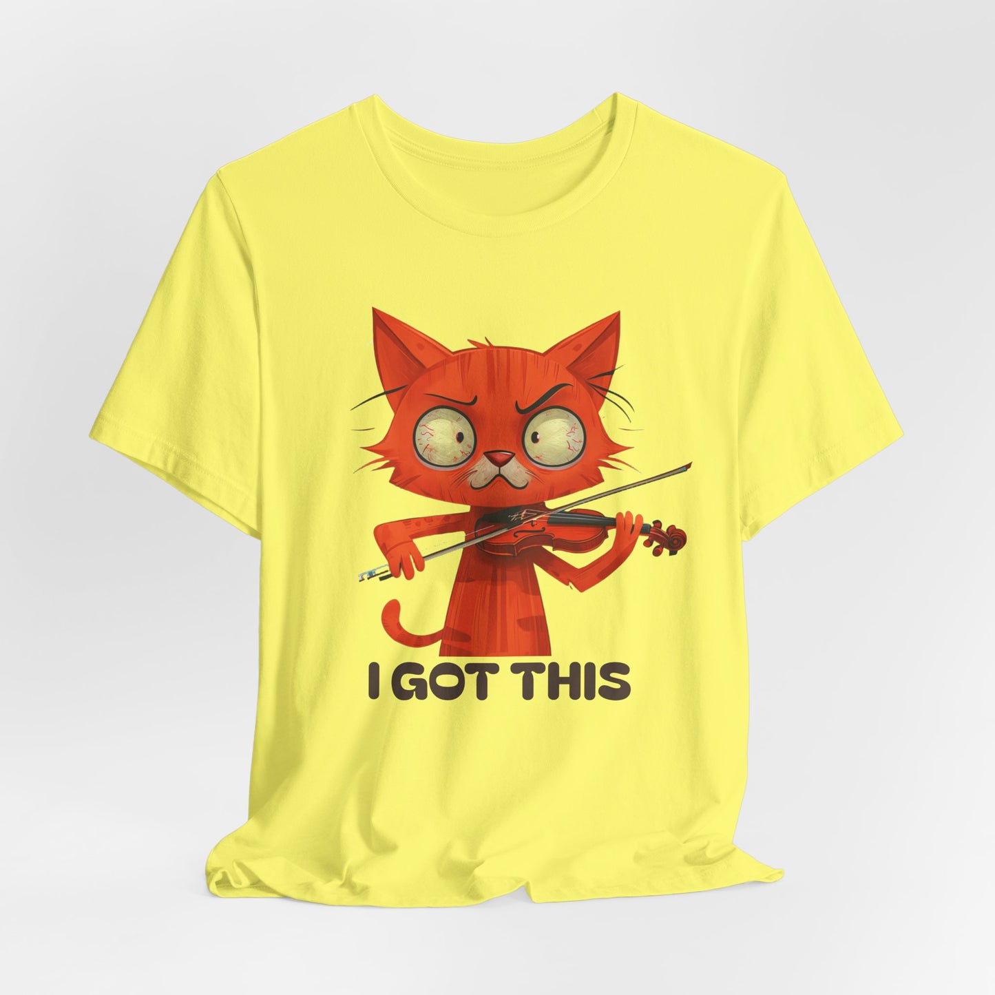 Funky Fiddling Cat Tee - Short Sleeve