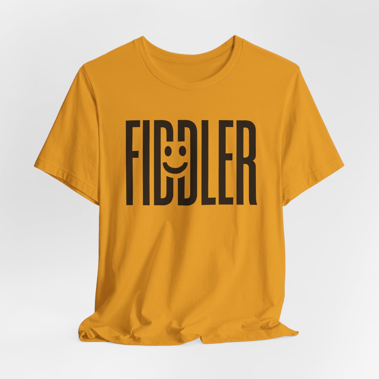 T-Shirt Fiddler word Smiling Face Unisex Jersey Short Sleeve Tee