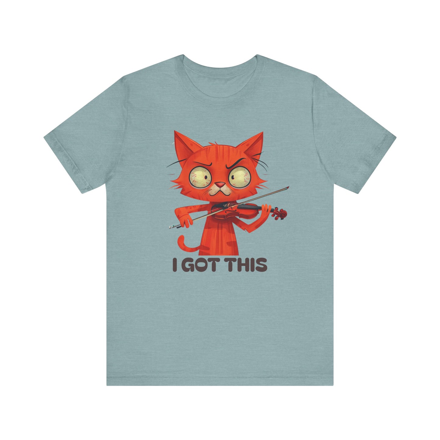 Funky Fiddling Cat Tee - Short Sleeve