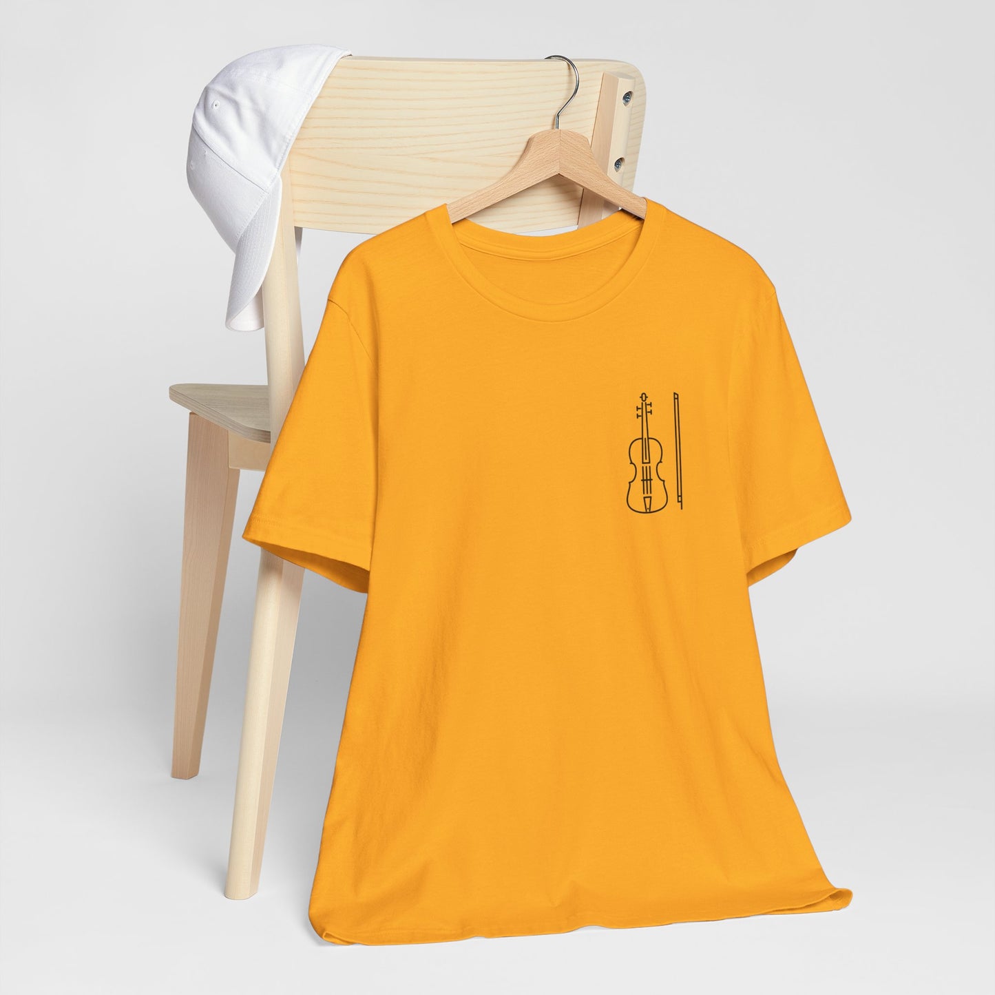 Fiddle and Bow Violin Tee Shirt - Unisex Tee