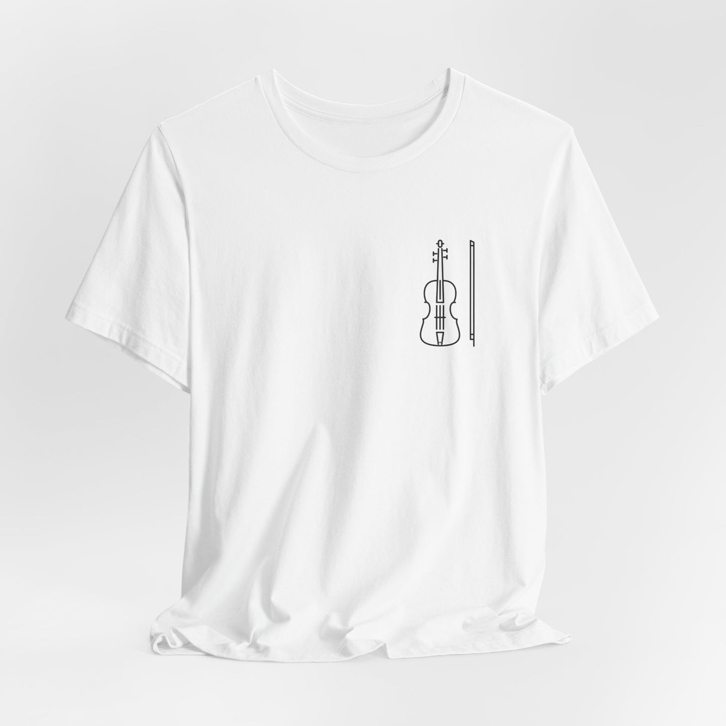 Fiddle and Bow Violin Tee Shirt - Unisex Tee