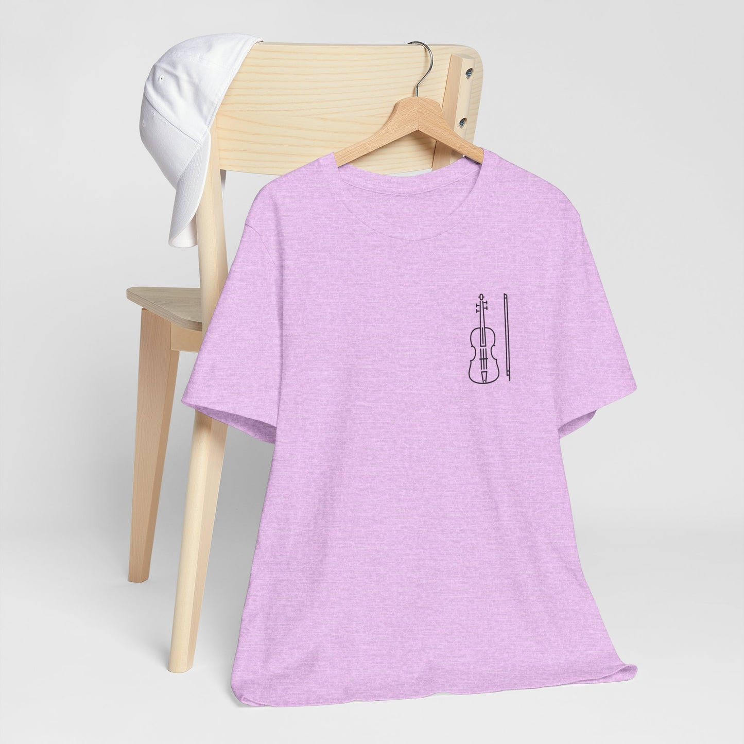 Fiddle and Bow Violin Tee Shirt - Unisex Tee