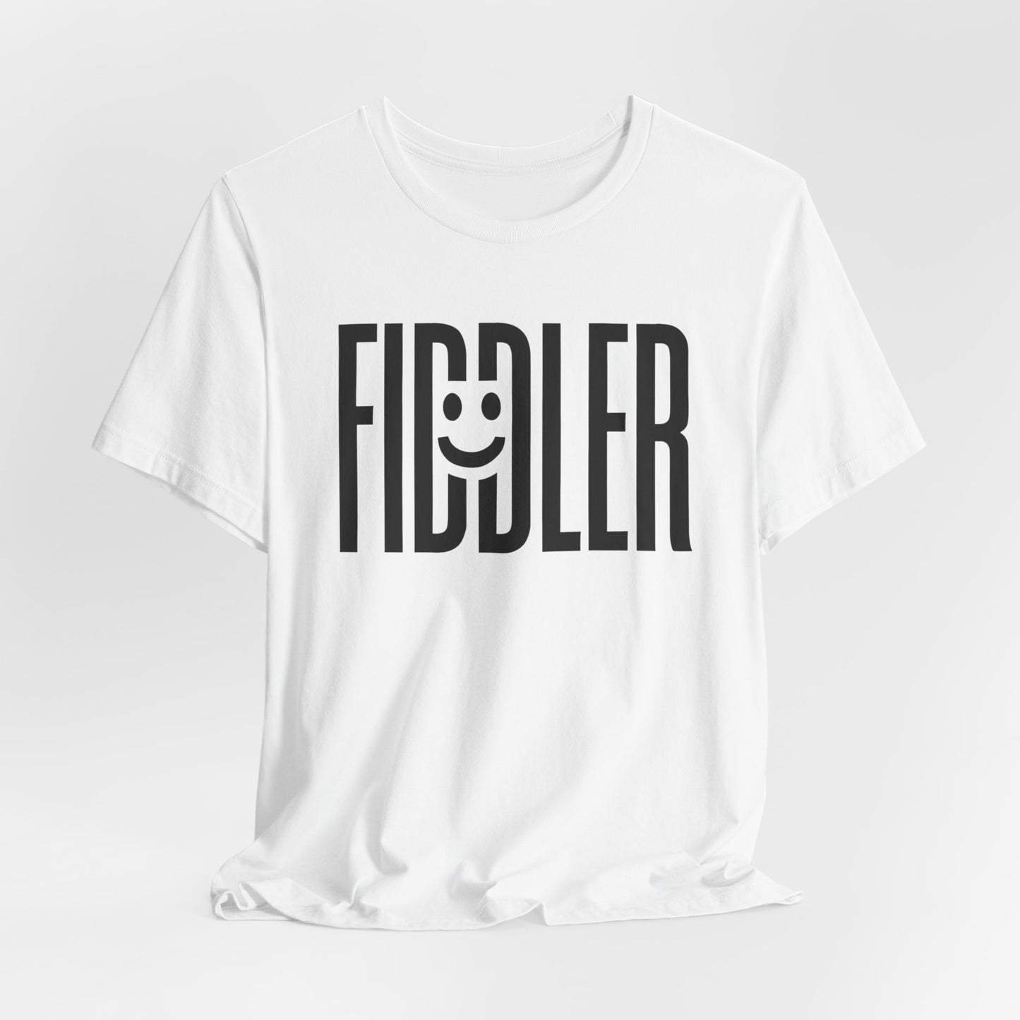 T-Shirt Fiddler word Smiling Face Unisex Jersey Short Sleeve Tee