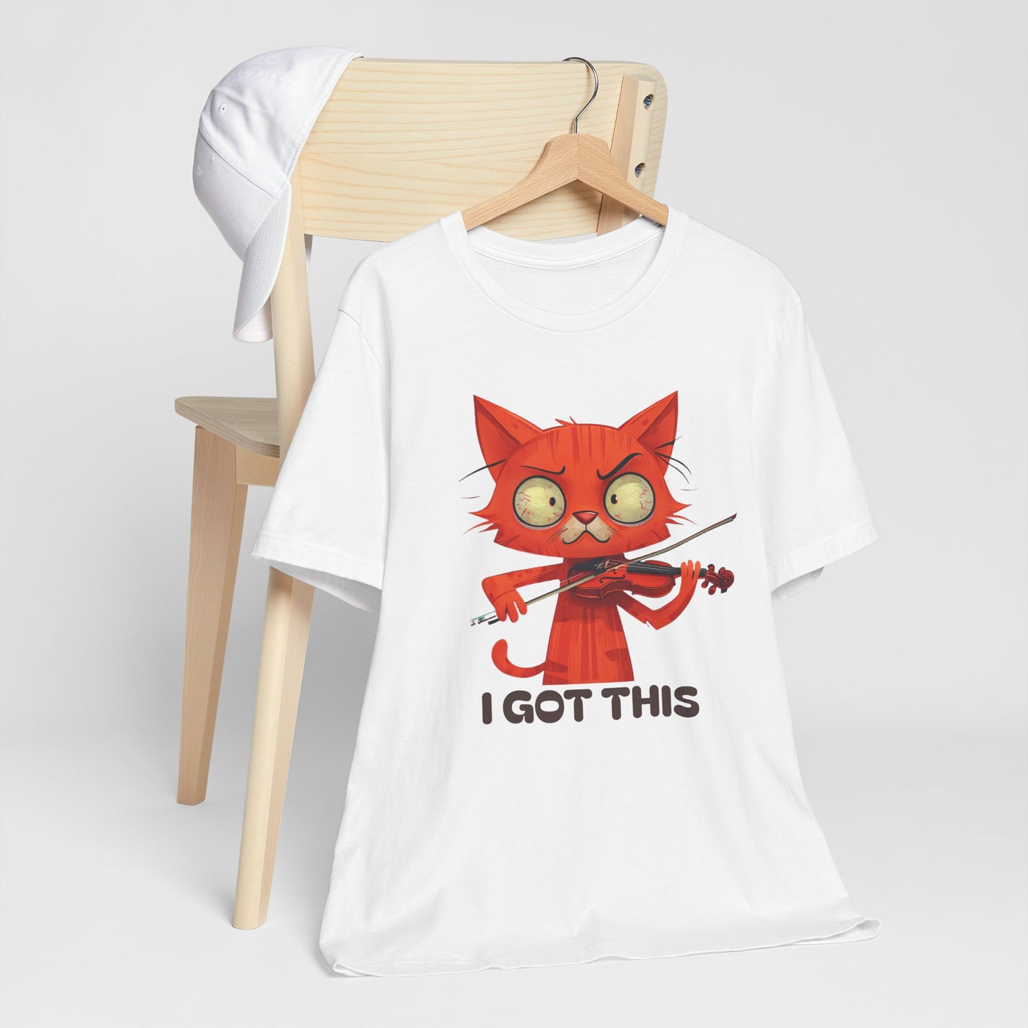 Funky Fiddling Cat Tee - Short Sleeve