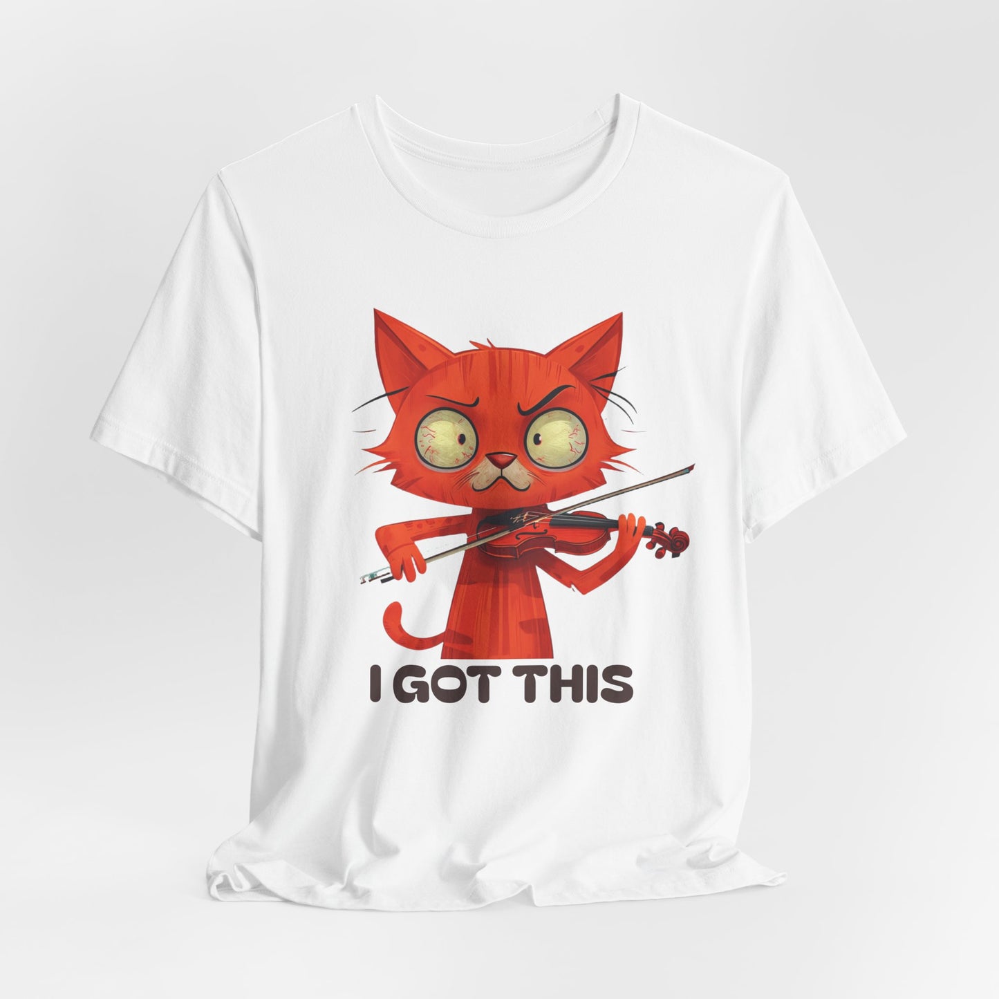 Funky Fiddling Cat Tee - Short Sleeve