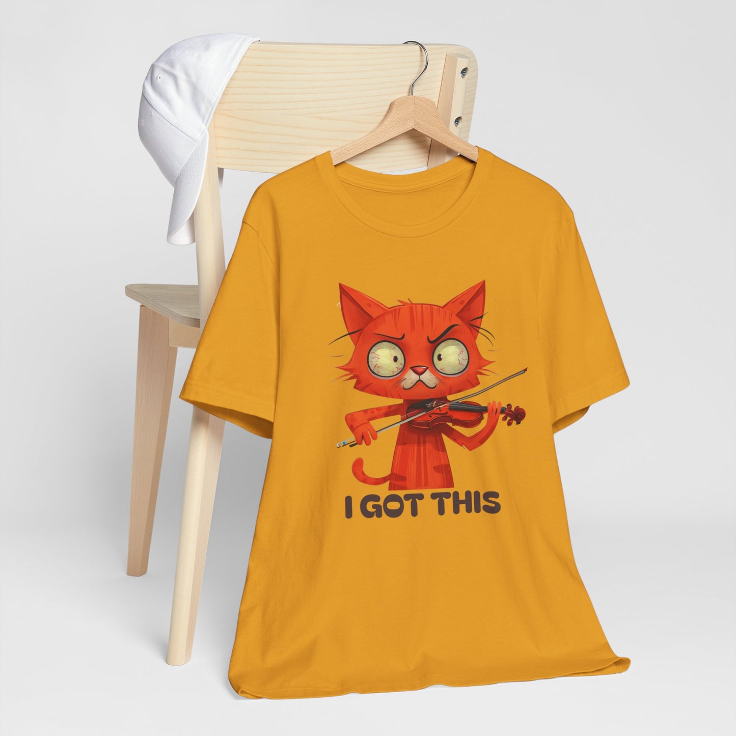 Funky Fiddling Cat Tee - Short Sleeve