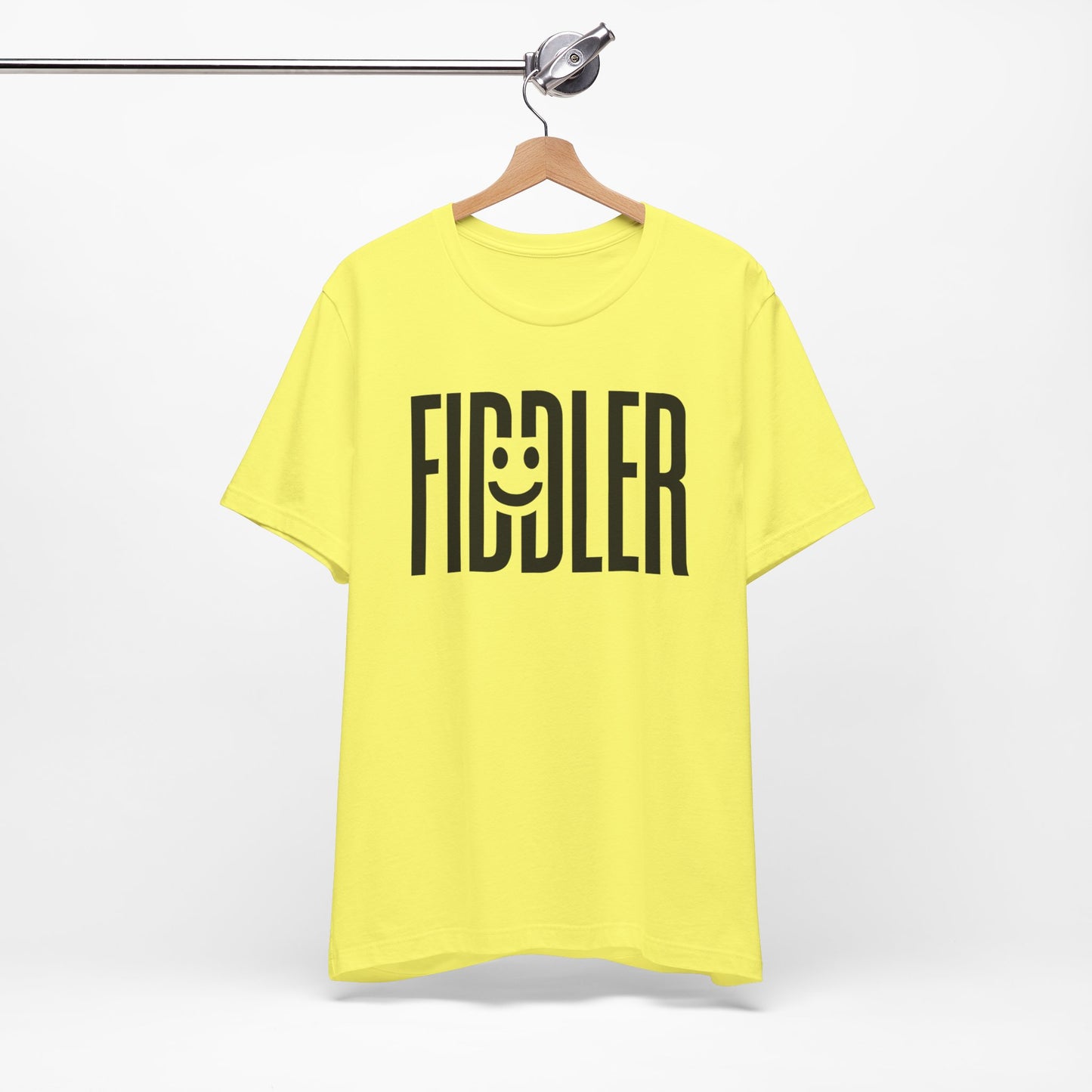 T-Shirt Fiddler word Smiling Face Unisex Jersey Short Sleeve Tee