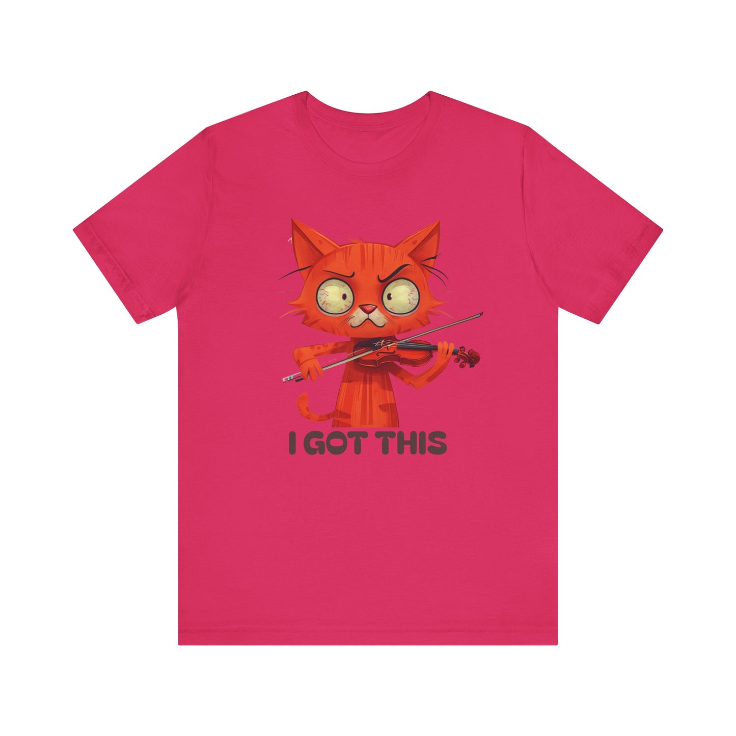 Funky Fiddling Cat Tee - Short Sleeve