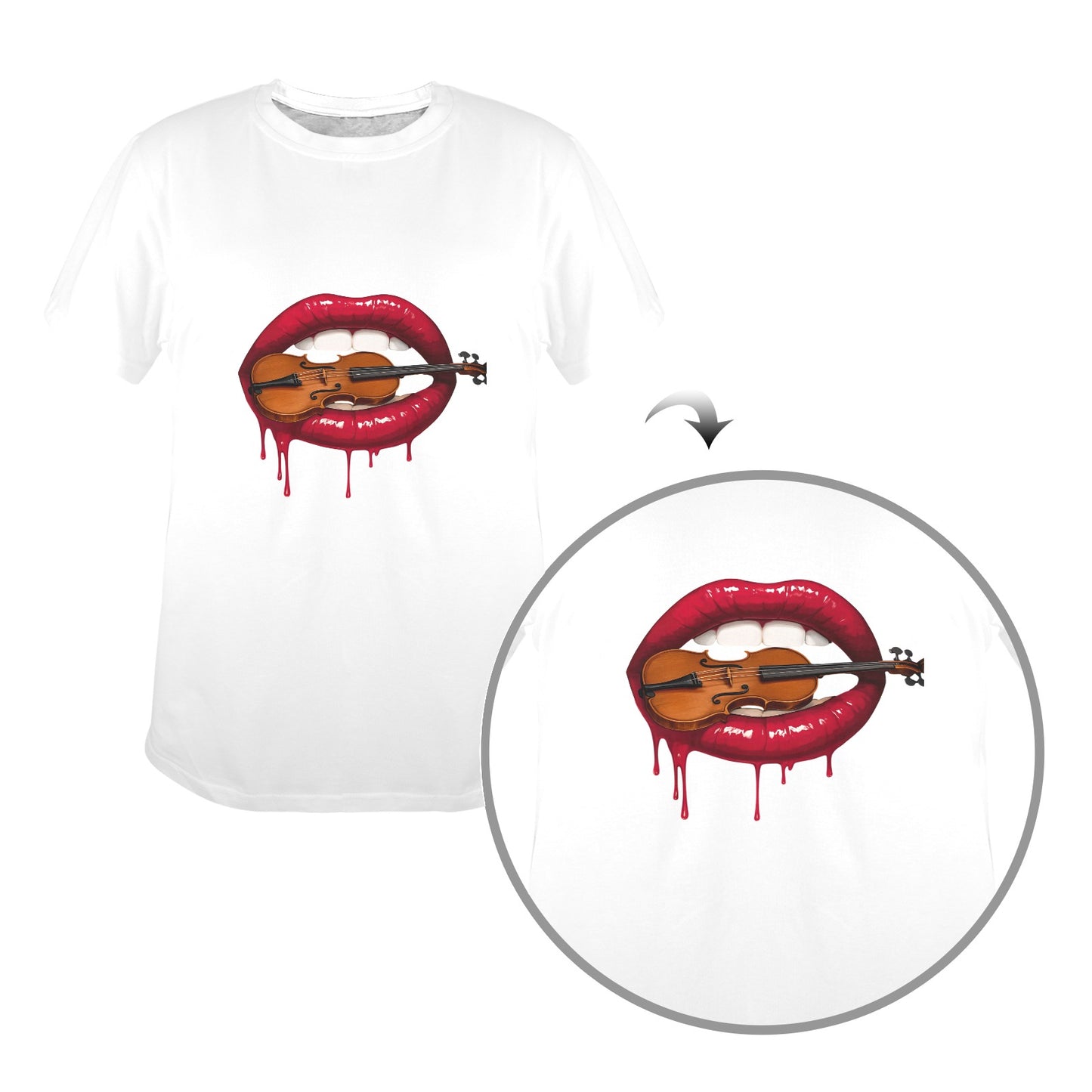 New Women's T-Shirt in USA Size Front Print(Made in USA,Ships to USA Only)