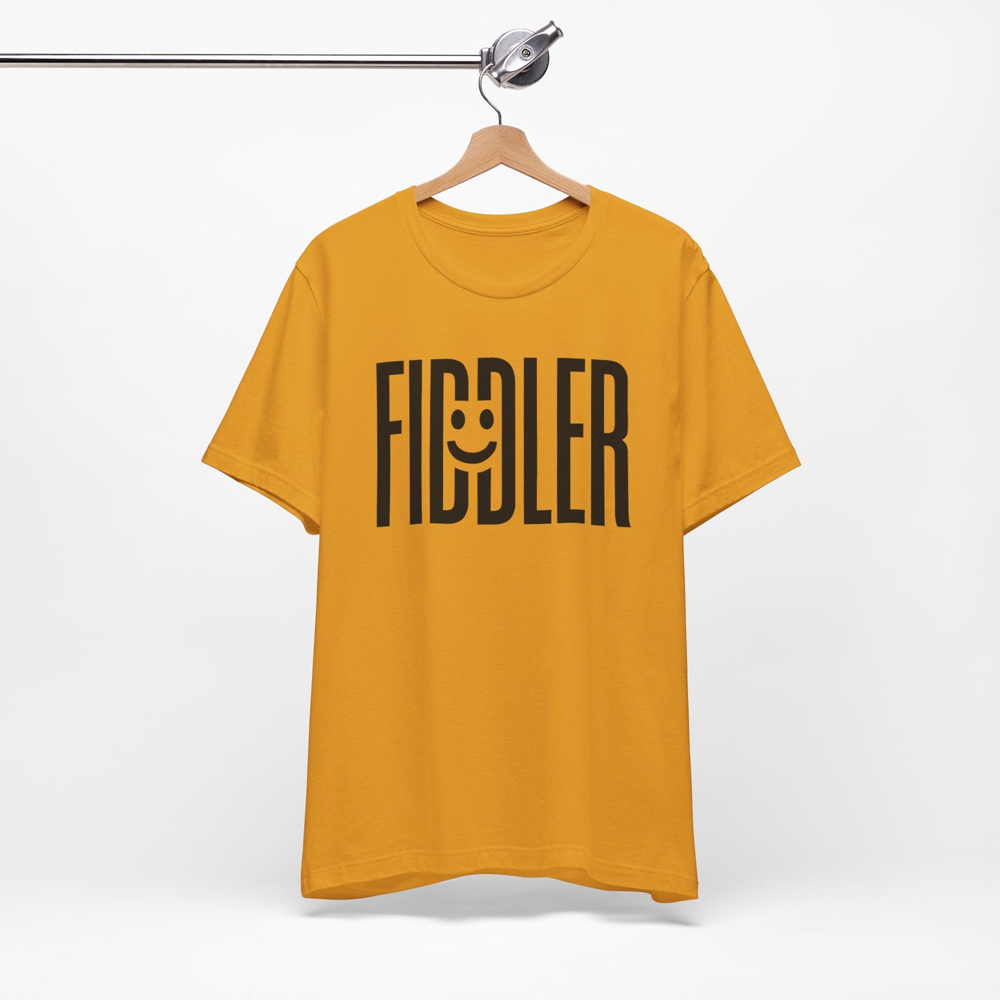 T-Shirt Fiddler word Smiling Face Unisex Jersey Short Sleeve Tee