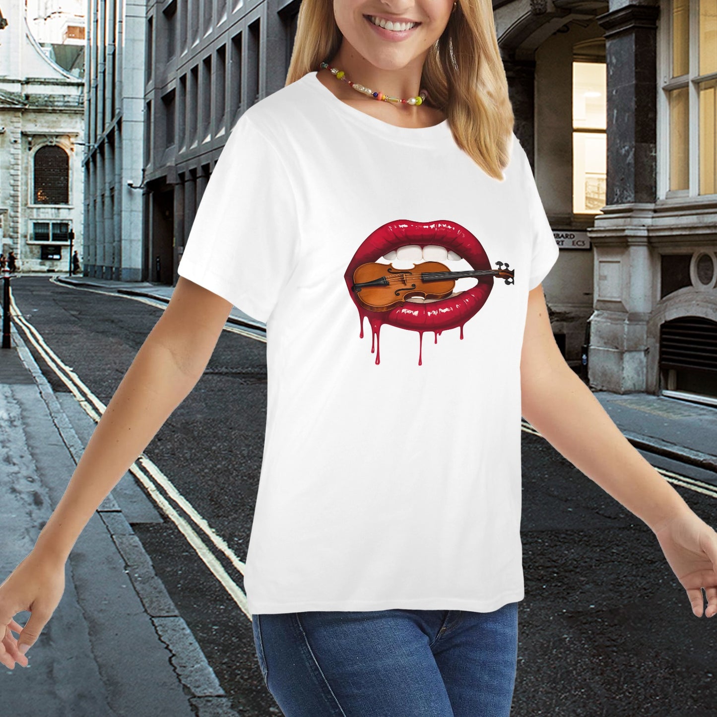 New Women's T-Shirt in USA Size Front Print(Made in USA,Ships to USA Only)