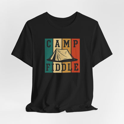 Camp Fiddle Unisex Jersey Tee, Outdoor Adventure Shirt, Camping T-Shirt, Family Camp Shirt, Summer Fun Apparel, Nature Lover Gift