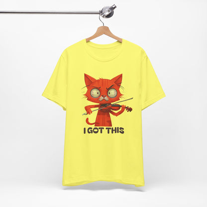 Funky Fiddling Cat Tee - Short Sleeve