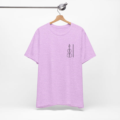 Fiddle and Bow Violin Tee Shirt - Unisex Tee