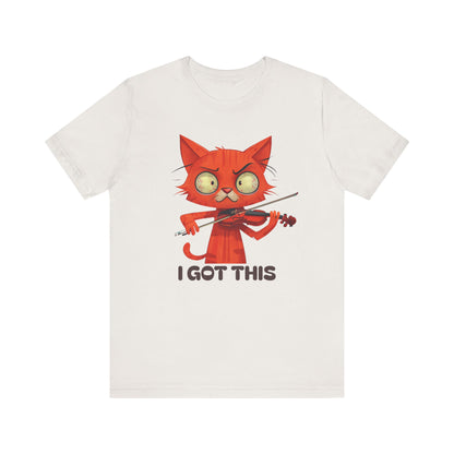 Funky Fiddling Cat Tee - Short Sleeve