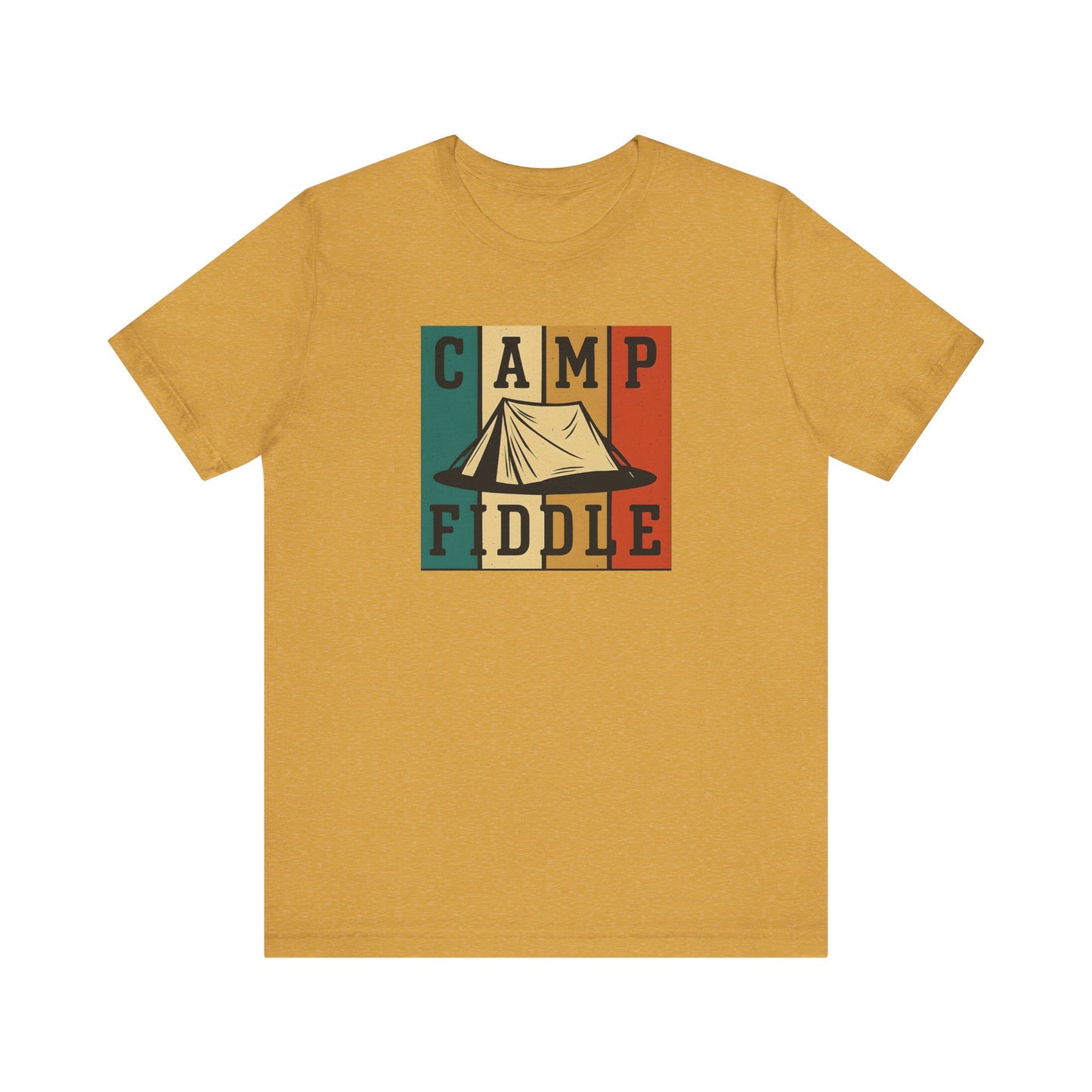 Camp Fiddle Unisex Jersey Tee, Outdoor Adventure Shirt, Camping T-Shirt, Family Camp Shirt, Summer Fun Apparel, Nature Lover Gift