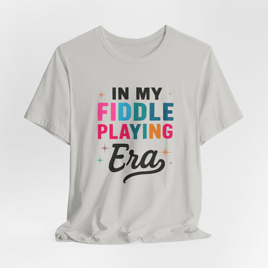 Fun Fiddle Playing Tee - Unisex Jersey Short Sleeve T-Shirt, Music Lover Gift, Festival Apparel, Casual Wear, Unique Graphic Shirt