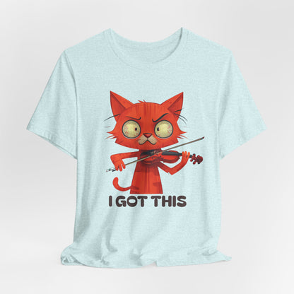 Funky Fiddling Cat Tee - Short Sleeve