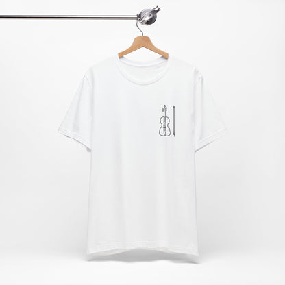 Fiddle and Bow Violin Tee Shirt - Unisex Tee