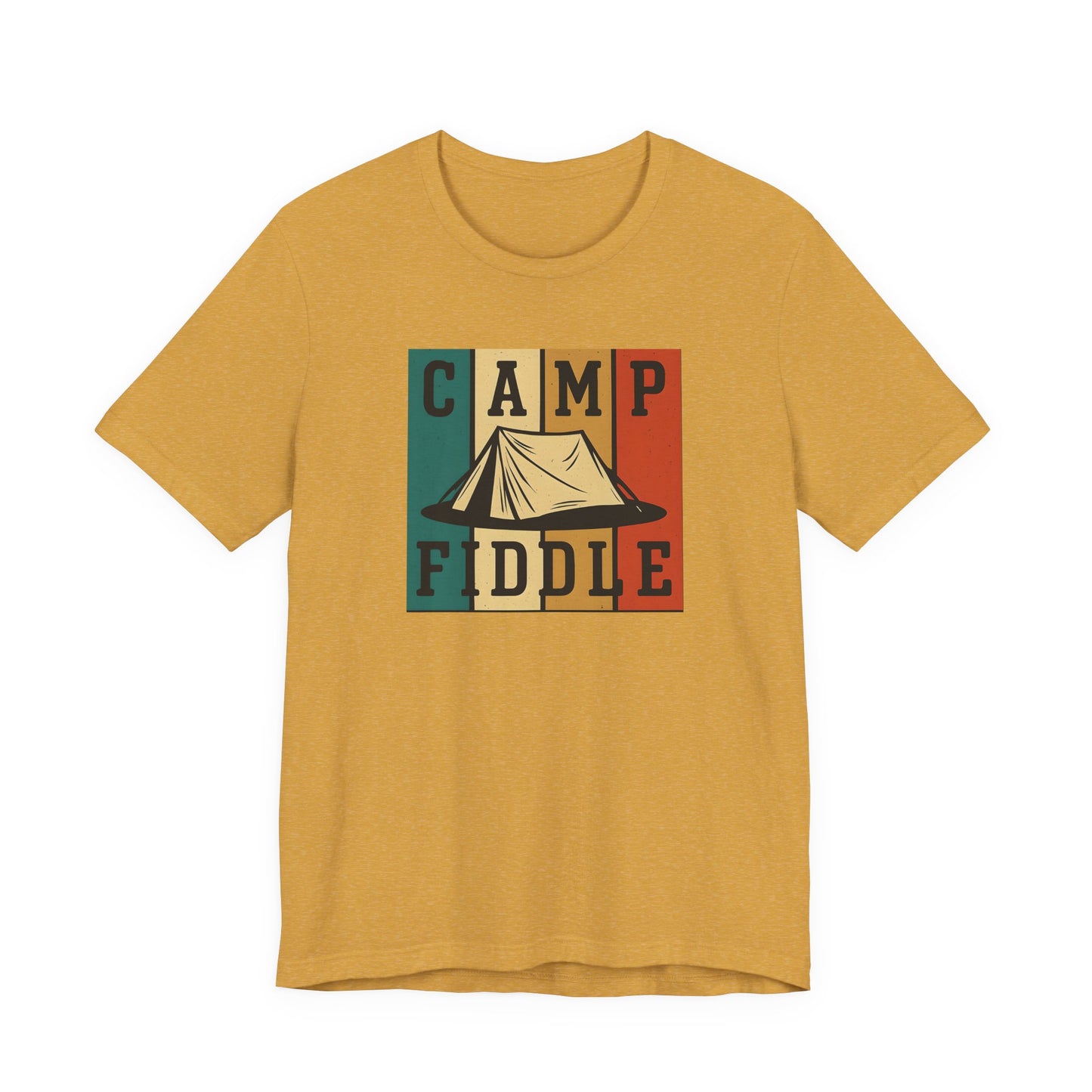 Camp Fiddle Unisex Jersey Tee, Outdoor Adventure Shirt, Camping T-Shirt, Family Camp Shirt, Summer Fun Apparel, Nature Lover Gift