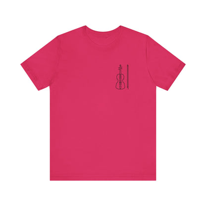 Fiddle and Bow Violin Tee Shirt - Unisex Tee