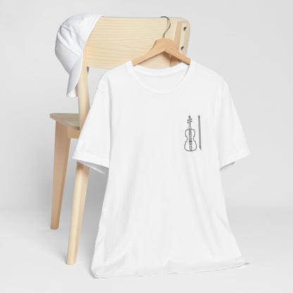 Fiddle and Bow Violin Tee Shirt - Unisex Tee