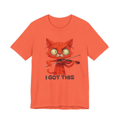 Funky Fiddling Cat Tee - Short Sleeve