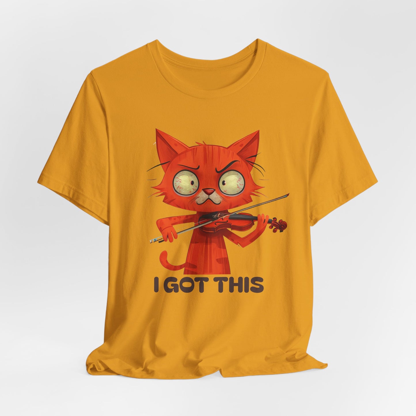 Funky Fiddling Cat Tee - Short Sleeve