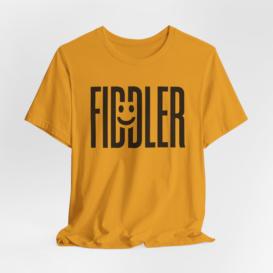 T-Shirt Fiddler word Smiling Face Unisex Jersey Short Sleeve Tee