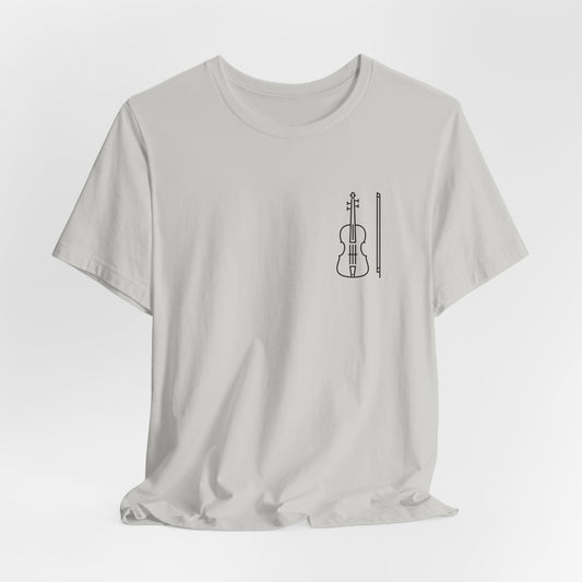Fiddle and Bow Violin Tee Shirt - Unisex Tee