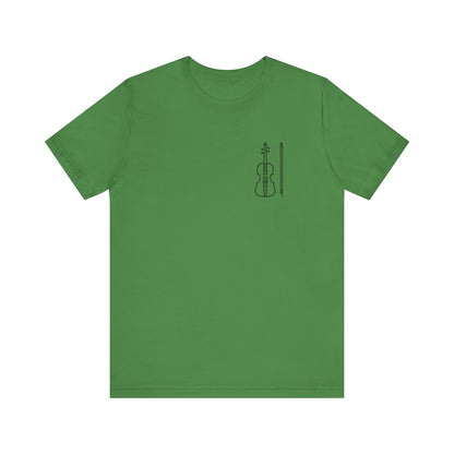 Fiddle and Bow Violin Tee Shirt - Unisex Tee