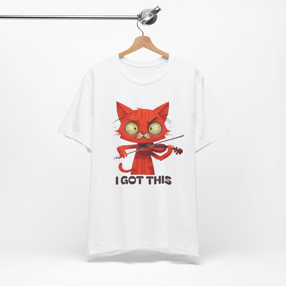 Funky Fiddling Cat Tee - Short Sleeve