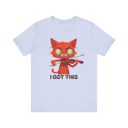 Funky Fiddling Cat Tee - Short Sleeve