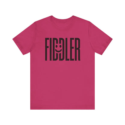 T-Shirt Fiddler word Smiling Face Unisex Jersey Short Sleeve Tee
