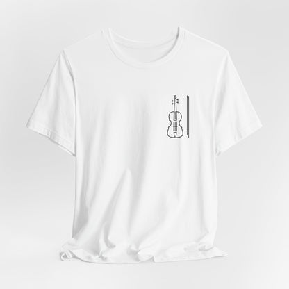 Fiddle and Bow Violin Tee Shirt - Unisex Tee