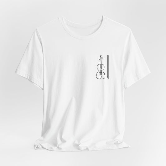 Fiddle and Bow Violin Tee Shirt - Unisex Tee