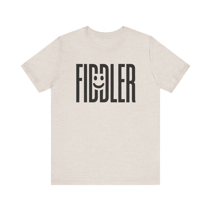 T-Shirt Fiddler word Smiling Face Unisex Jersey Short Sleeve Tee